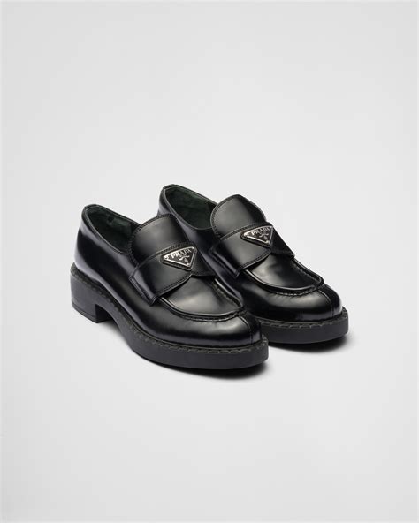 chocolate loafers prada|Prada loafer price.